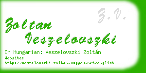 zoltan veszelovszki business card