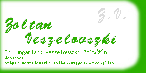 zoltan veszelovszki business card